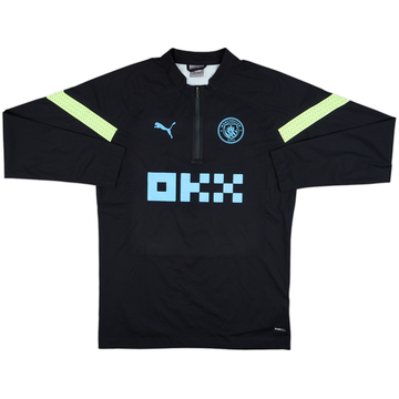 2022-23 Manchester City Puma Haut d'entraînement 1/4 zip - 9/10 - (L)
