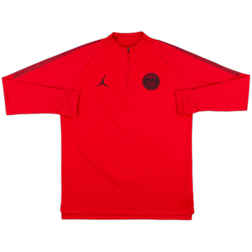 2018-19 Paris Saint-Germain Nike Jordan Sweat-shirt 1/4 zippé - 10/10 - (L)