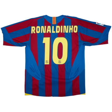 2005-06 Barcelona Maillot domicile Ronaldinho #10 - 8/10 - (L)