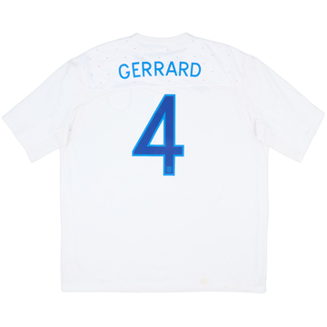 2010-11 England Maillot Domicile Gerrard #4 - 8/10 - (3XL)