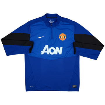 2013-14 Manchester United Nike Haut d'entraînement 1/4 zip - 9/10 - (XL)