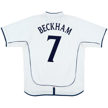 2001-03 England Maillot domicile Beckham #7 - 6/10 - (XL)