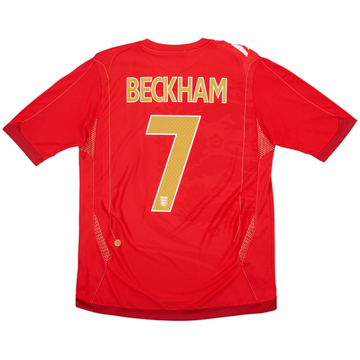2006-08 England Maillot extérieur Beckham #7 - 5/10 - (M)