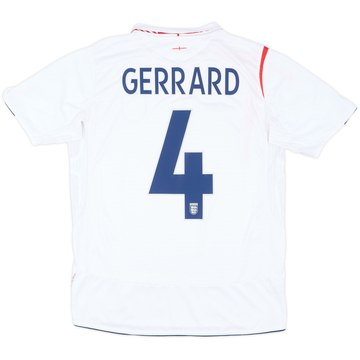 2005-07 England Maillot Domicile Gerrard #4 - 6/10 - (M)
