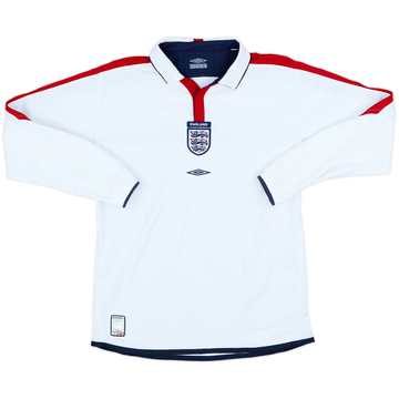 Maillot Angleterre Domicile Manches Longues 2003-05 - 8/10 - (Garçons L)