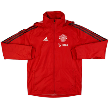 2021-22 Manchester United adidas Veste de pluie à capuche - 10/10 - (S)