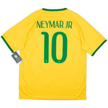 2014-15 Brésil Maillot domicile Neymar Jr #10 (L)