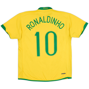 2006-08 Brazil Maillot Domicile Ronaldinho #10 - 5/10 - (L)