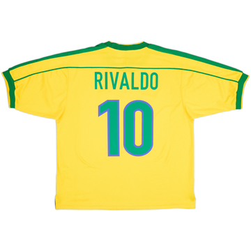 1998-00 Brésil Maillot domicile Rivaldo #10 - 9/10 - (L)