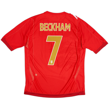 2006-08 England Maillot extérieur Beckham #7 - 5/10 - (L)