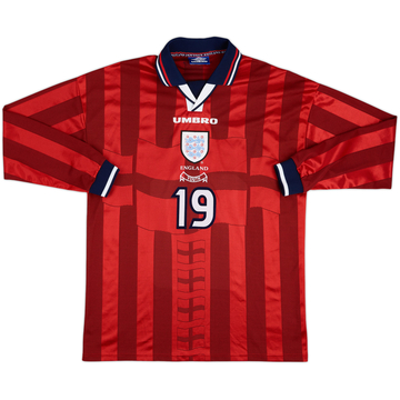 1997-99 England Maillot Junior version match extérieur ML #19