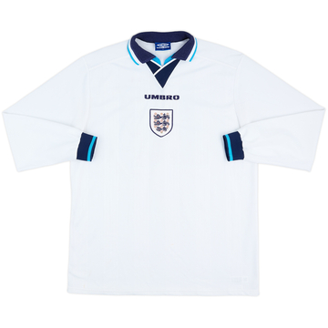 1995-97 England Maillot de match Domicile Manches Longues #18