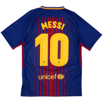 2017-18 Barcelona Maillot Domicile Messi #10 - 6/10 - (S)