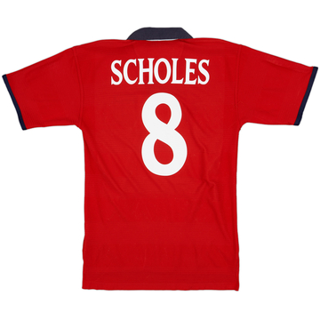 1999-01 England maillot extérieur Scholes #8 - 8/10 - (XL)