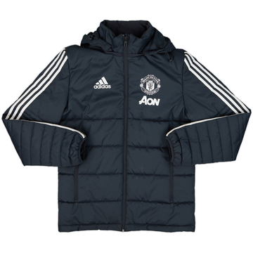 2017-18 Manchester United adidas Doudoune de banc - 8/10 - (S)