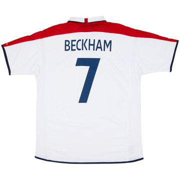 2003-05 England Maillot Domicile Beckham #7 - 5/10 - (XL)