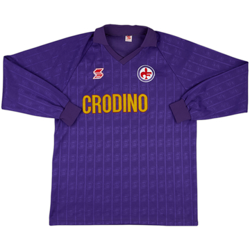 1988-89 Fiorentina Maillot de match Domicile ML #4