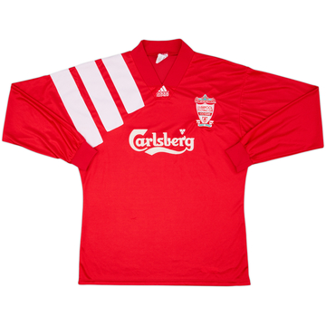 1992-93 Liverpool Maillot Domicile Manches Longues Version Joueur Centenaire - 8/10 - (L/XL)
