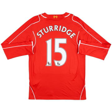 2014-15 Liverpool Maillot Domicile Manches longues Sturridge #15 - 5/10 - (S)