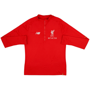 2017-18 Liverpool New Balance 1/4 Zip Haut d'entraînement - 8/10 - (M)