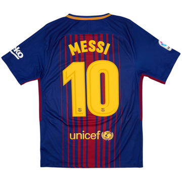 2017-18 Barcelona Maillot domicile Messi #10 - 9/10 - (S)