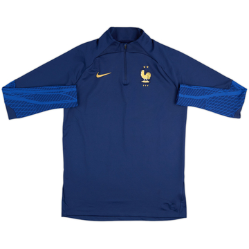 2022-23 France Nike Haut d'entraînement 1/4 zip - 8/10 - (M)