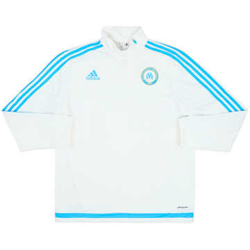 2015-16 Olympique Marseille adidas Haut d'entraînement 1/4 Zip - 7/10 - (L)