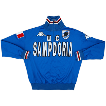 2005-06 Sampdoria Kappa Haut d'entraînement 1/4 Zip - 7/10 - (L)