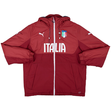 2016-17 Italy Puma Manteau de banc rembourré à capuche - 8/10 - (XL)