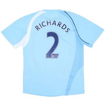 2008-09 Manchester City Maillot Domicile Richards #2 - 6/10 - (M)