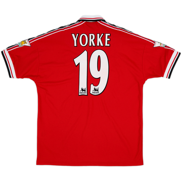 1998-00 Manchester United Maillot Domicile Yorke #19 - 9/10 - (XL)