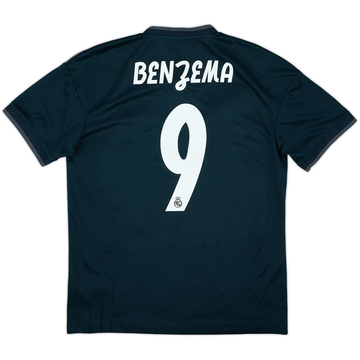 2018-19 Real Madrid Maillot extérieur Benzema #9 - 5/10 - (M)