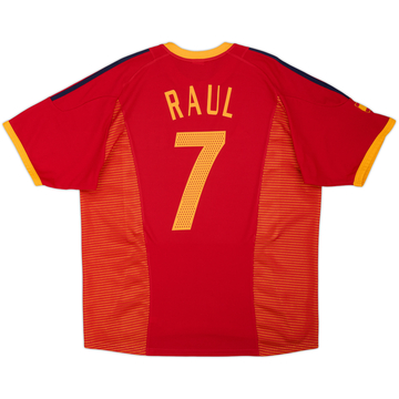 2002-04 Espagne Maillot Domicile Raul #7 - 8/10 - (XL)