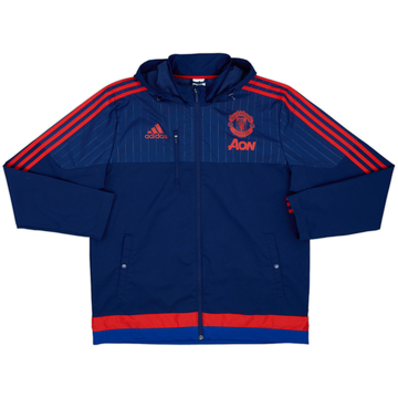 2015-16 Manchester United adidas Veste de pluie à capuche - 9/10 - (L)