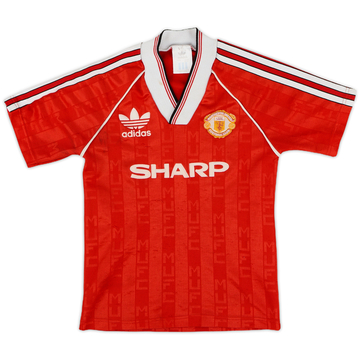 1988-90 Manchester United Maillot Domicile - 7/10 - (7-8 ans)