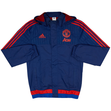 2015-16 Manchester United adidas Veste de pluie à capuche - 8/10 - (S)
