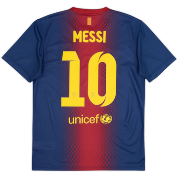 2012-13 Barcelona Maillot Domicile Basique Messi #10 - 9/10 - (M)