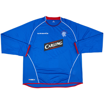 2005-06 Rangers Maillot Domicile Manches Longues - 7/10 - (XXL)