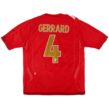 2006-08 England Maillot extérieur Gerrard #4 - 7/10 - (L)