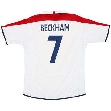 2003-05 England Maillot Domicile Beckham #7 - 5/10 - (XL)