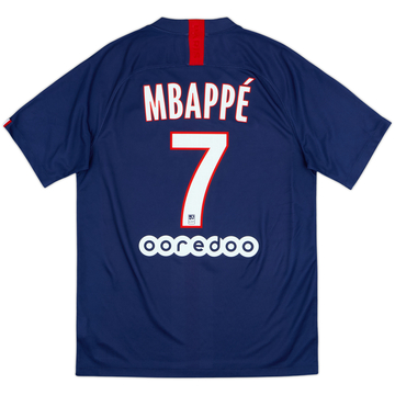 2019-20 Paris Saint-Germain Maillot domicile Mbappe #7 - 8/10 - (M)