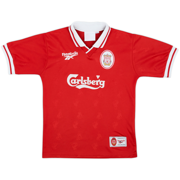 1996-98 Liverpool Maillot domicile - 8/10 - (L Garçons)