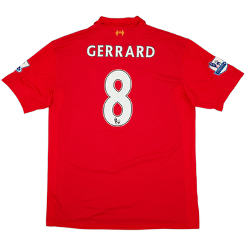 2012-13 Liverpool Maillot Domicile Gerrard #8 - 4/10 - (XXL)