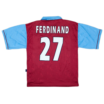 1995-97 West Ham Maillot domicile Centenaire Ferdinand #27 - 8/10 - (M)