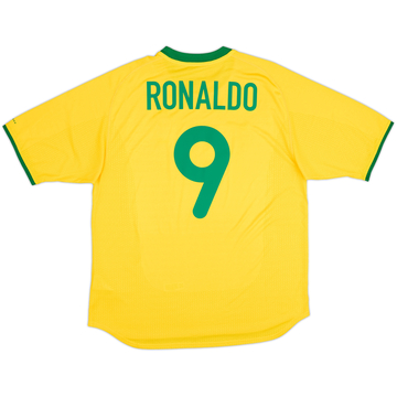 2000-02 Brazil Maillot Domicile Ronaldo #9 - 9/10 - (L)