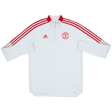 2021-22 Manchester United adidas Haut d'entraînement 1/4 Zip - 7/10 - (L)