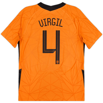 2020-21 Netherlands Maillot Domicile Authentique Virgil #4 - 8/10 - (M)