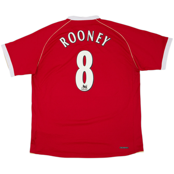 2006-07 Manchester United Maillot Domicile Rooney #8 - 8/10 - (XL)