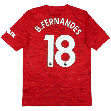 2020-21 Manchester United Maillot domicile B.Fernandes #18 - 5/10 - (XL.Boys)