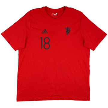 2021-22 Manchester United adidas T-shirt en coton B.Fernandes #18 - 7/10 - (XL)